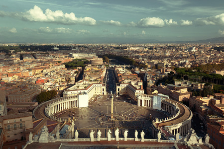 Saint Peter's Square in Vatican, Rome, Italyのeditorial素材
