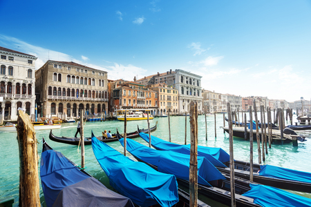 gondolas in Venice, Italy.の写真素材
