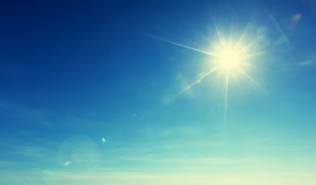 blue sky and sun blue sky and sun