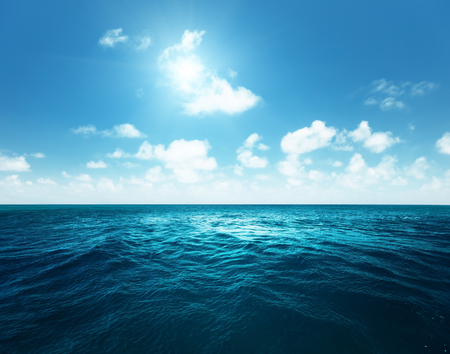 perfect sky and tropical oceanの写真素材
