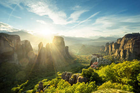 Meteora monasteries in Greeceの写真素材