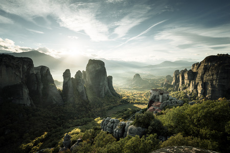 Meteora monasteries in Greeceの写真素材