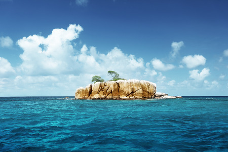 stone island at Seychellesの写真素材