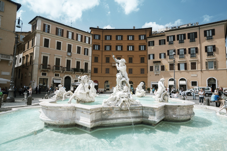 Piazza Navona, Rome. Italyの写真素材