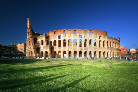 Colosseum in Rome, sunset time, Italyの写真素材