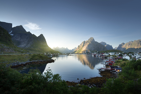 Reine Village, Lofoten Islands, Norwayの写真素材