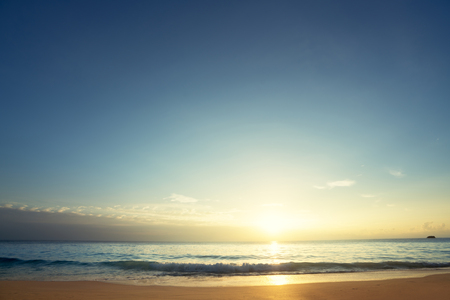 sunset on Seychelles beachの写真素材