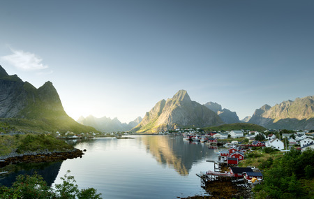 Reine Village, Lofoten Islands, Norwayの写真素材