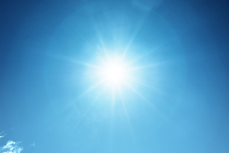 blue sky and sunの写真素材