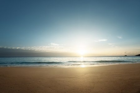 sunset on Seychelles beachの写真素材