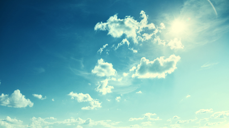 Perfect blue, sunny skyの写真素材