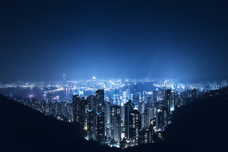Hong kong from the Victoria peakの写真素材