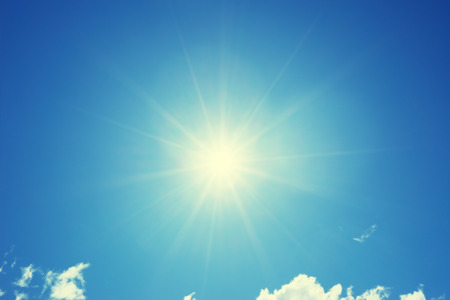 blue sky and sunの写真素材