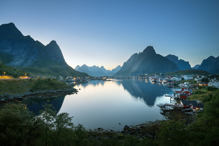 Reine Village, Lofoten Islands, Norwayの写真素材