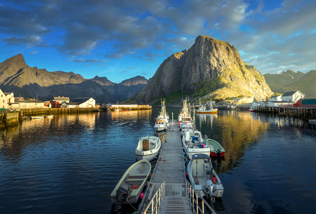 sunset - Reine, Lofoten islands, Norwayのeditorial素材