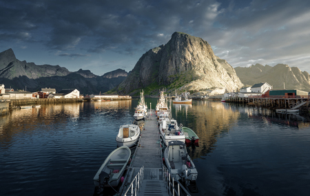 sunset - Reine, Lofoten islands, Norwayの写真素材