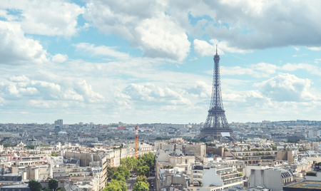View on Eiffel Tower, Paris, Franceの写真素材