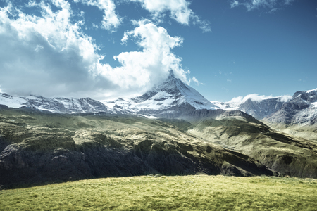 Mountain Matterhorn, Zermatt, Switzerlandの写真素材