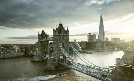 Tower Bridge in London, UKのeditorial素材