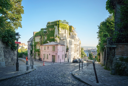 quarter Montmartre in Paris, Franceのeditorial素材