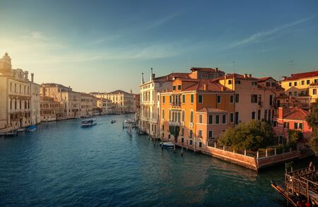 Grand Canal in Venice, Italy in sunset timeの写真素材