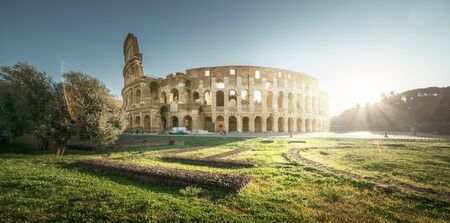 Colosseum in Rome, sunrise time, Italyの写真素材