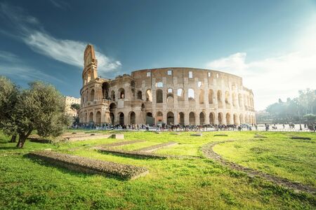 Colosseum in Rome, sunrise time, Italyの写真素材