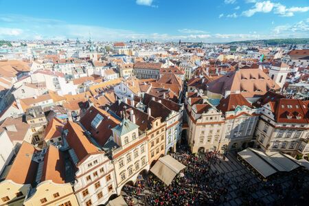 roofs in Prague Old Town Square, the Czech Republicの写真素材