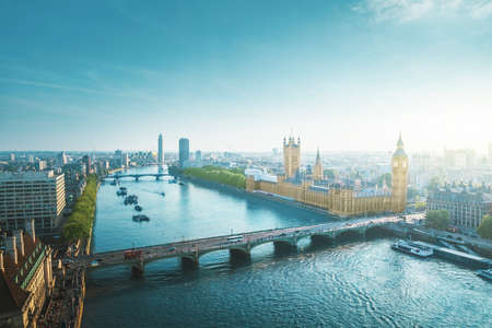 Westminster aerial view, London, UKのeditorial素材