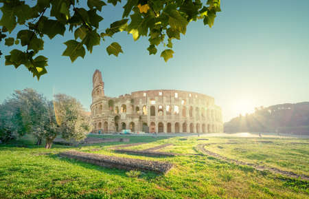 Colosseum in Rome, sunrise time, Italyのeditorial素材