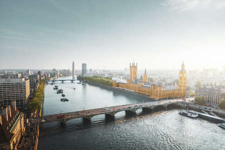 Westminster aerial view, London, UKのeditorial素材