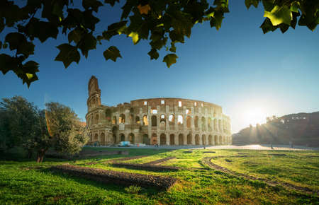 Colosseum in Rome, sunrise time, Italyの写真素材