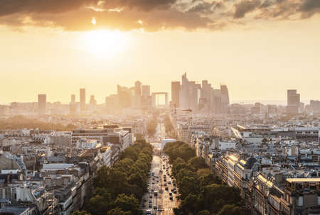 Paris view from Arc de Trimphe, Franceの写真素材