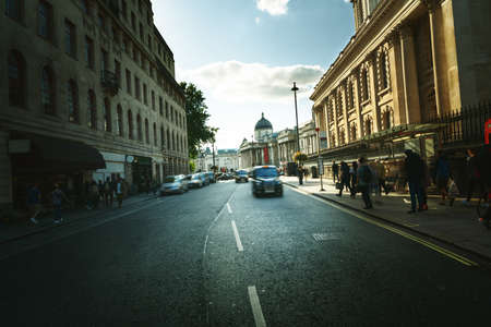 streets of London, sunset time, UKの写真素材