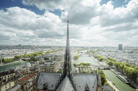 Paris from Notre Dame, Franceの写真素材
