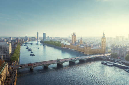 Westminster aerial view, London, UKのeditorial素材