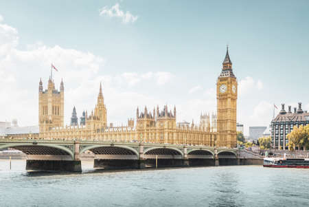 Big Ben and Houses of Parliament, London, UKの写真素材