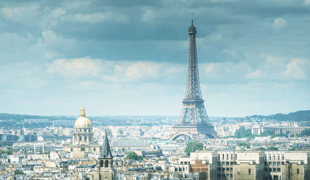 View on Eiffel Tower, Paris, Franceの写真素材