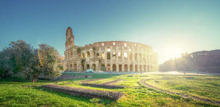 Colosseum in Rome, sunrise time, Italyの写真素材