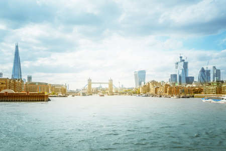Panoramic view of London skyline, UKの写真素材
