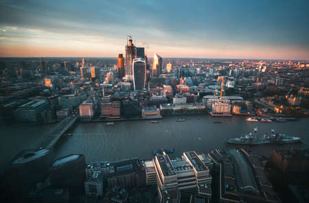 London city area skyline, UKの写真素材