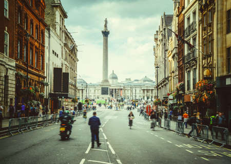 Streets of London, empty road, UKの写真素材
