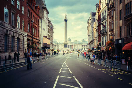 Streets of London, empty road, UKのeditorial素材