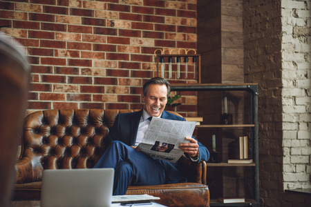 Happy smiling middle aged manの写真素材