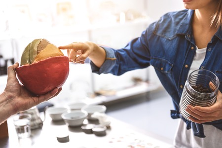 Interesting lecture for curious girlの写真素材