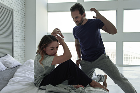 Quarrel between man and womanの写真素材