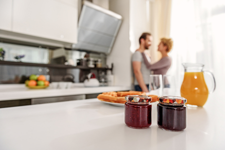 Delicious breakfast for all familyの写真素材