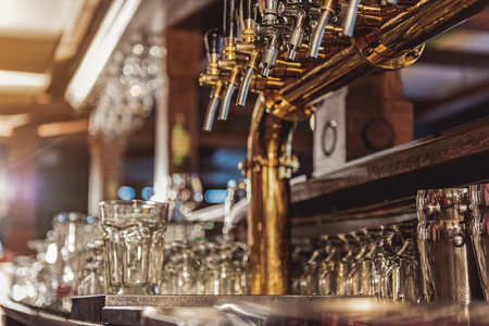 Equipment for making alcohol situating in alehouseの写真素材