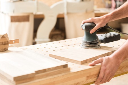 Carpenter is laboring with pleasureの写真素材