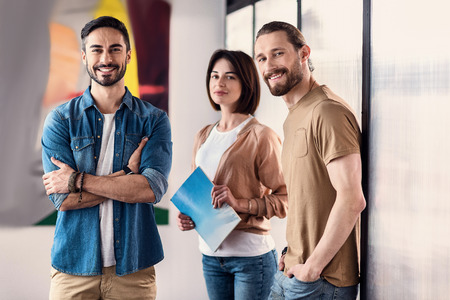 Merry office team having planの写真素材